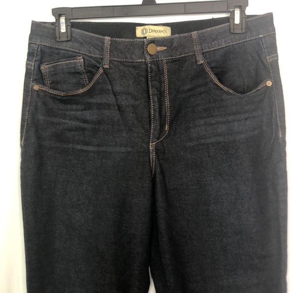 Democracy “AB” Technology Booty Lift Dark Blue Straight Leg Plus Jeans Size 12 - Picture 3 of 14